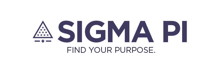 Sigma Pi Logo and slogan "Find your Purpose"